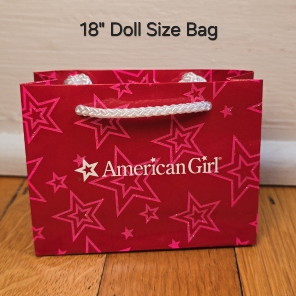 American Girl, 18" Doll-Sized Gift Bag, EUC, 2.75" L x 3.5" W x 1" D